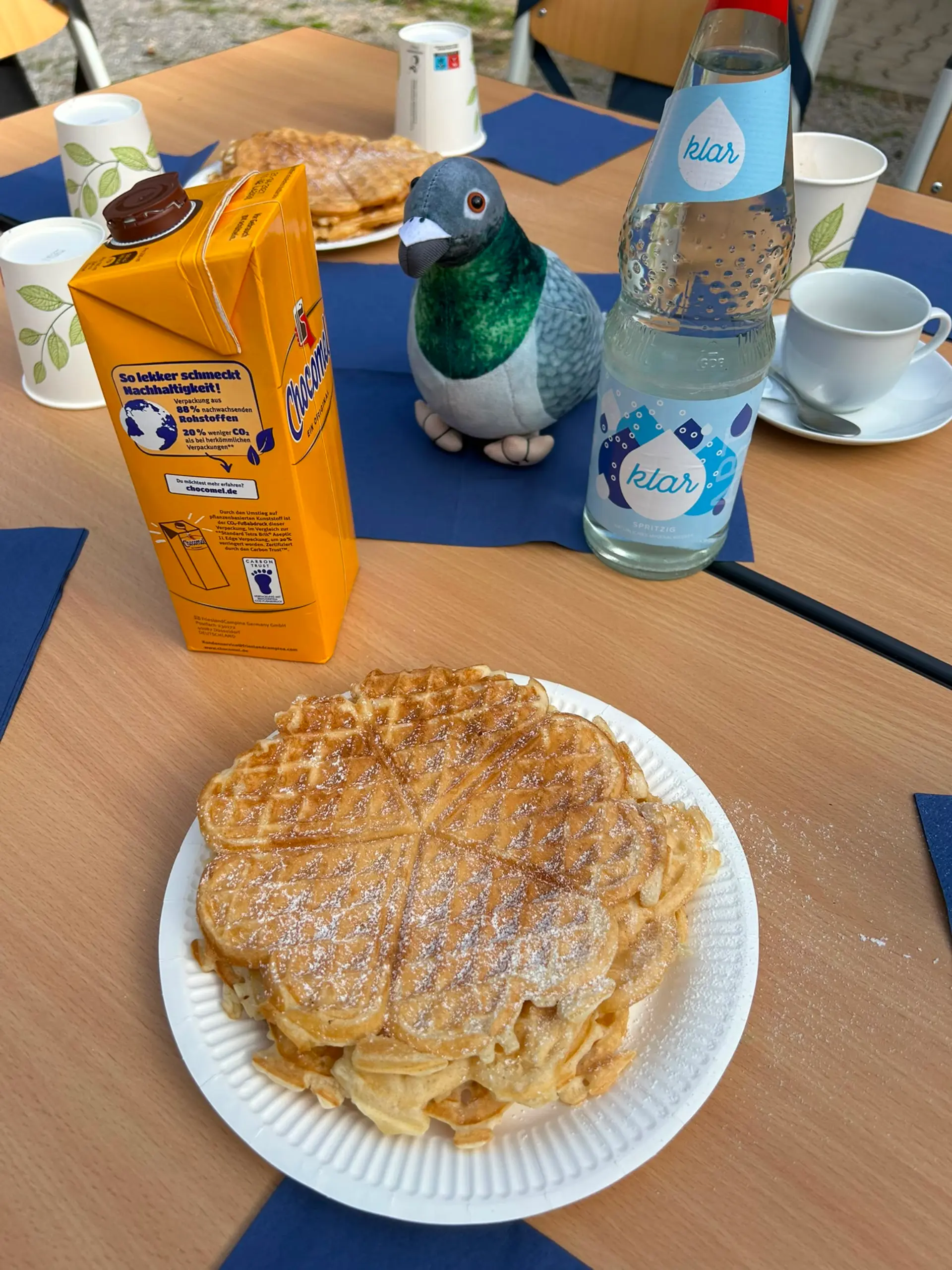 Waffeln und Kakao